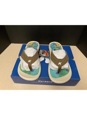 New! Mens Korkers De Young Fish Flip Dorado Flip Flops/Sandals. Size 13. Nice!